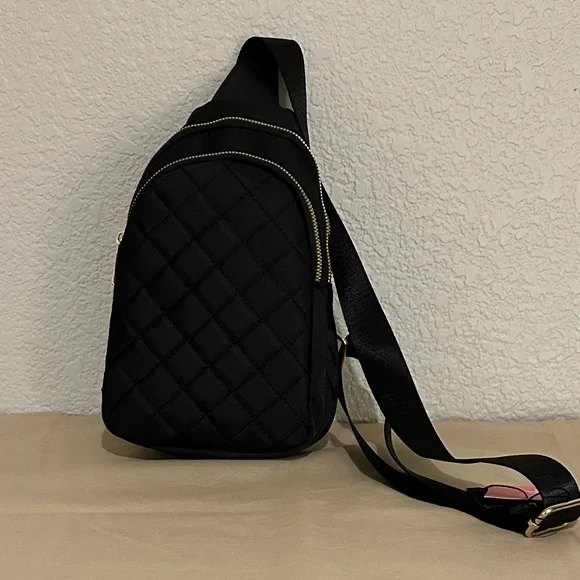 Black Quilted Sling Bag - Picture 4 of 6